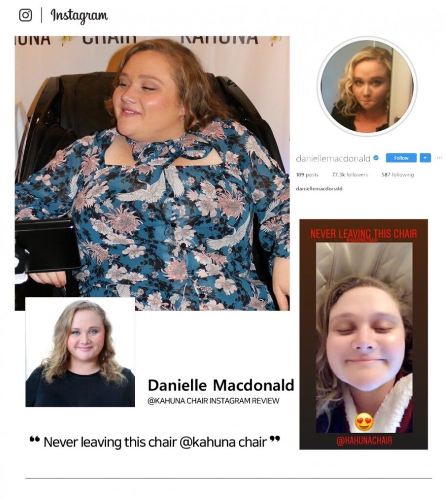 Danielle Macdonald - Kahuna massage chair
