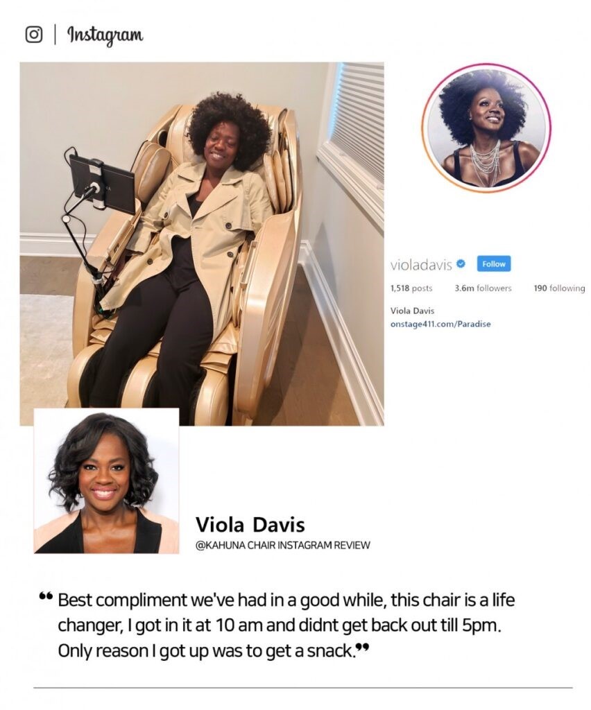 Viola Davis - Kahuna massage chair