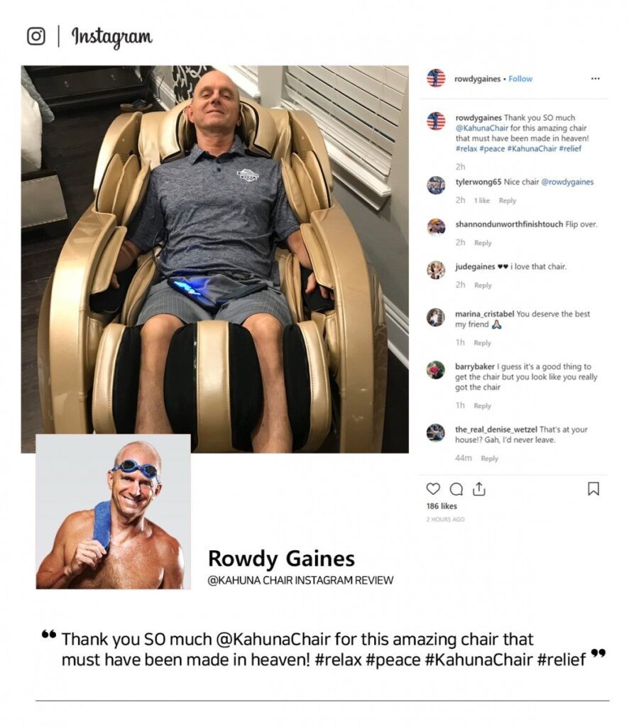 Rowdy Gaines - Kahuna massage chair